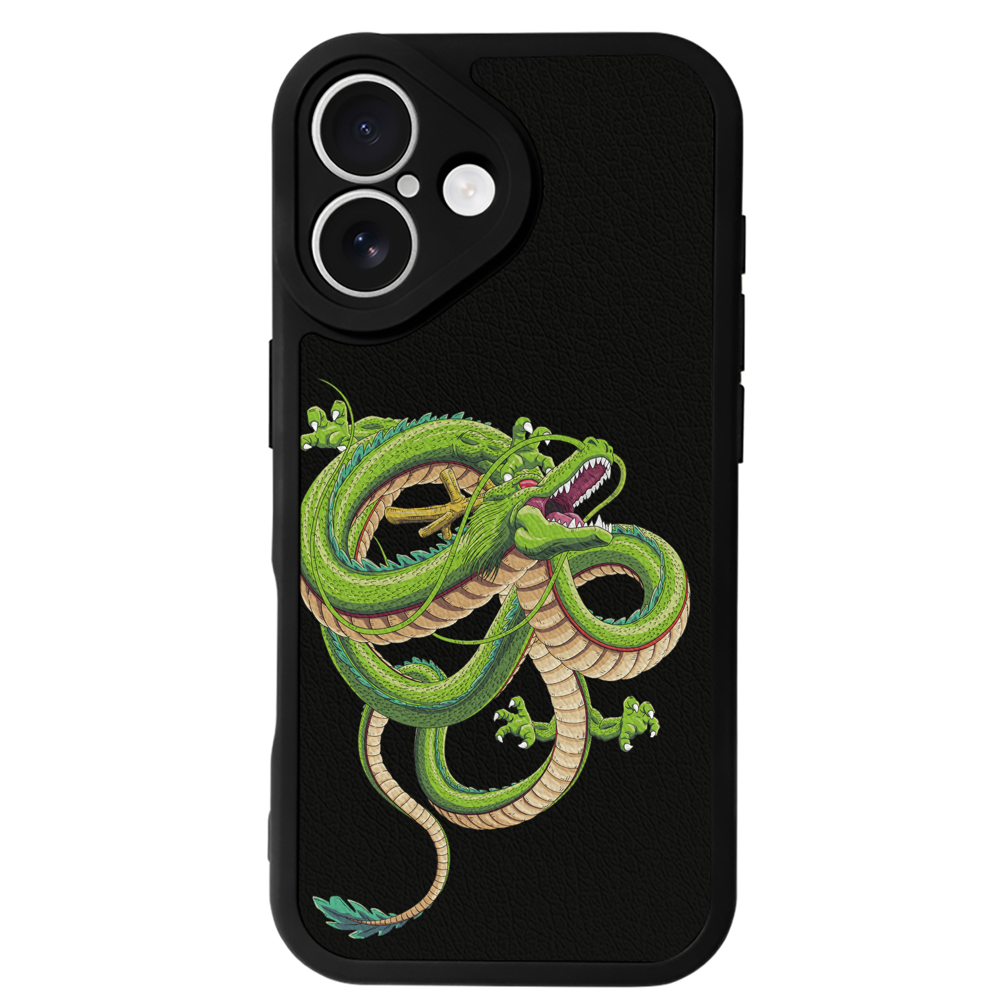 （画像用） ドラゴンボール 神龍 シェンロン DRAGON BALL Shenron 【iPhone 16シリーズ対応】シリコンスマホケース（レザー調） 材質：シリコン
